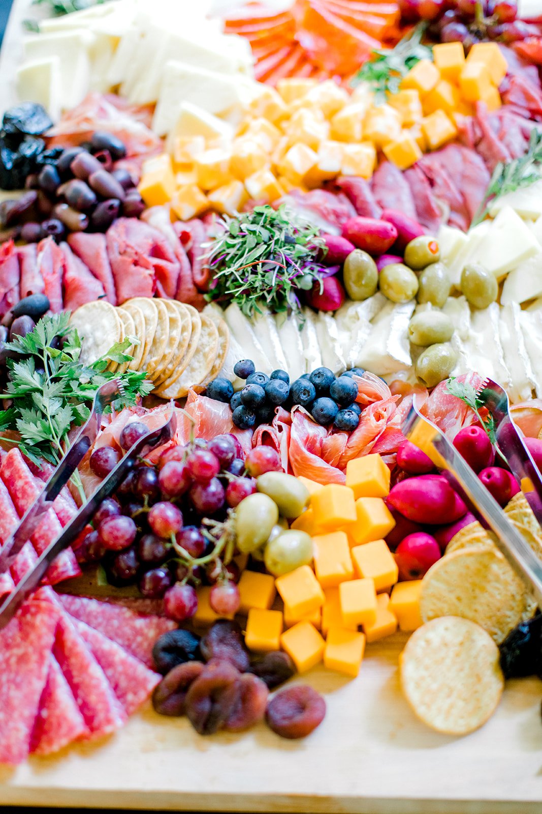 Artisan charcuterie board with cured meats and cheeses