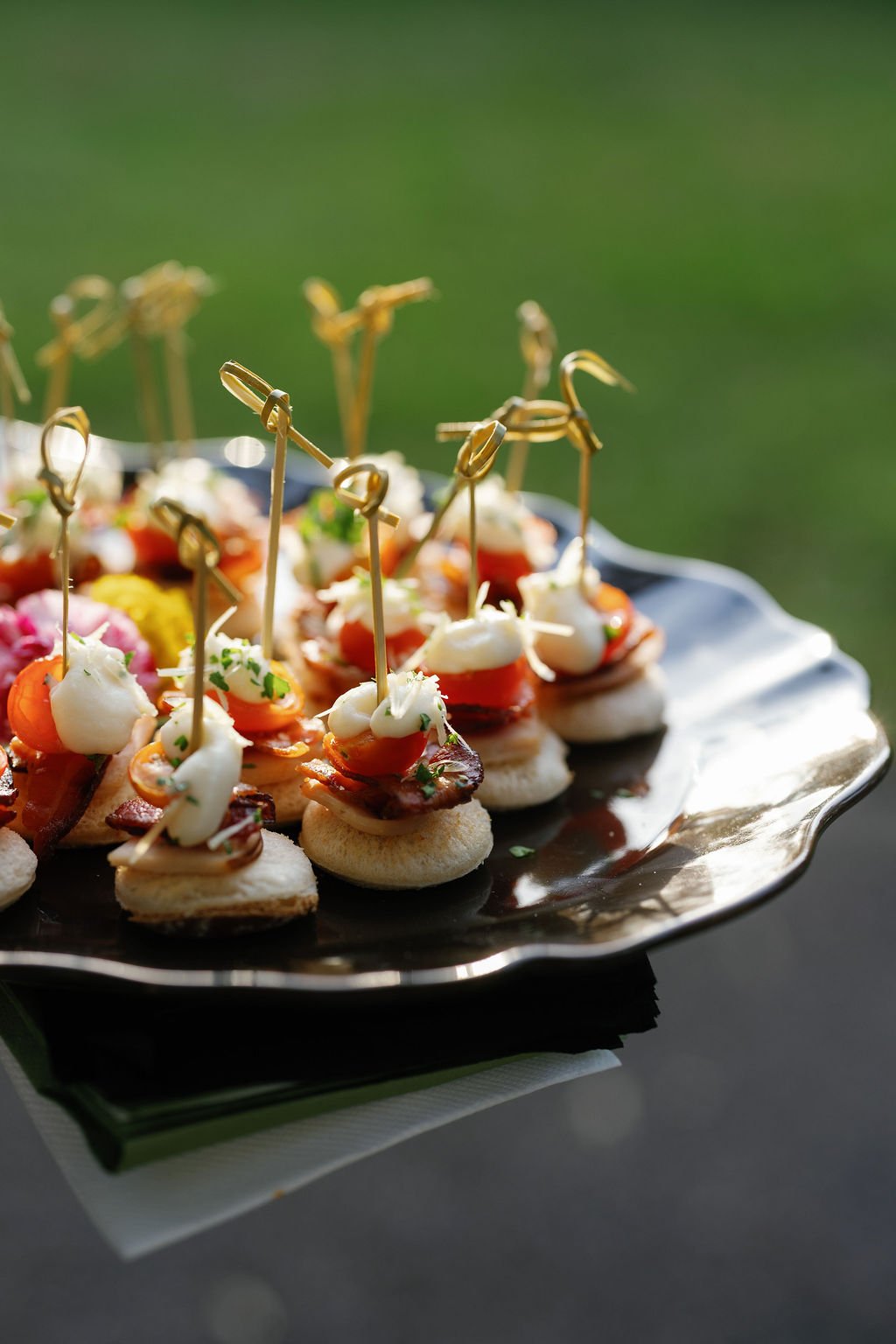 Passed canape appetizers